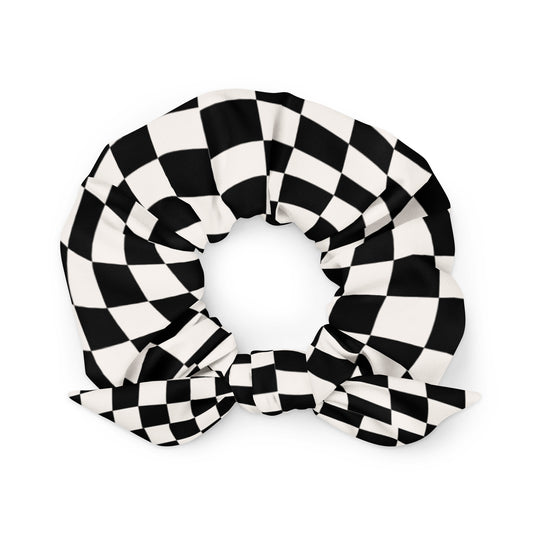 Wavy Chequered Scrunchie