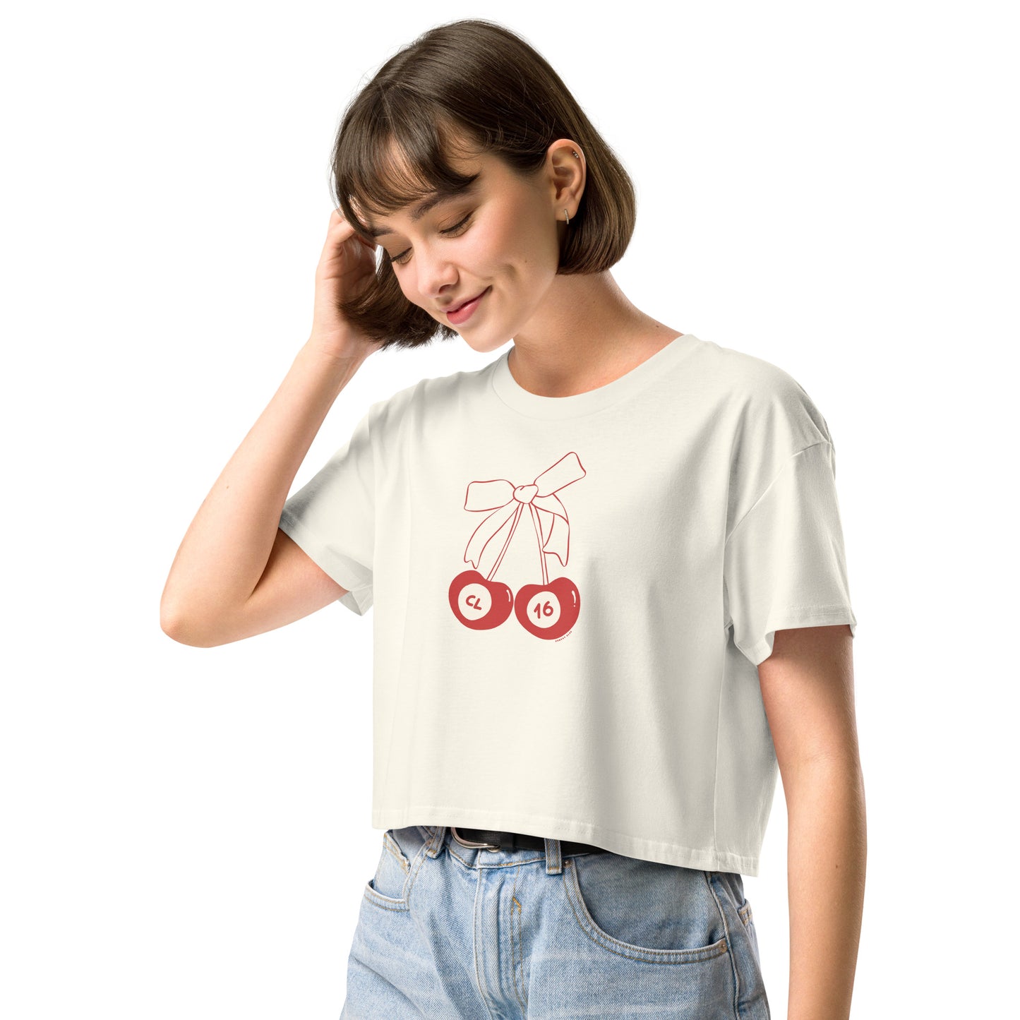 Parc Femme CL16 Cherries Cropped T-Shirt