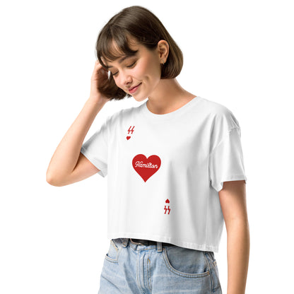 Parc Femme LH44 Hearts Cropped T-Shirt